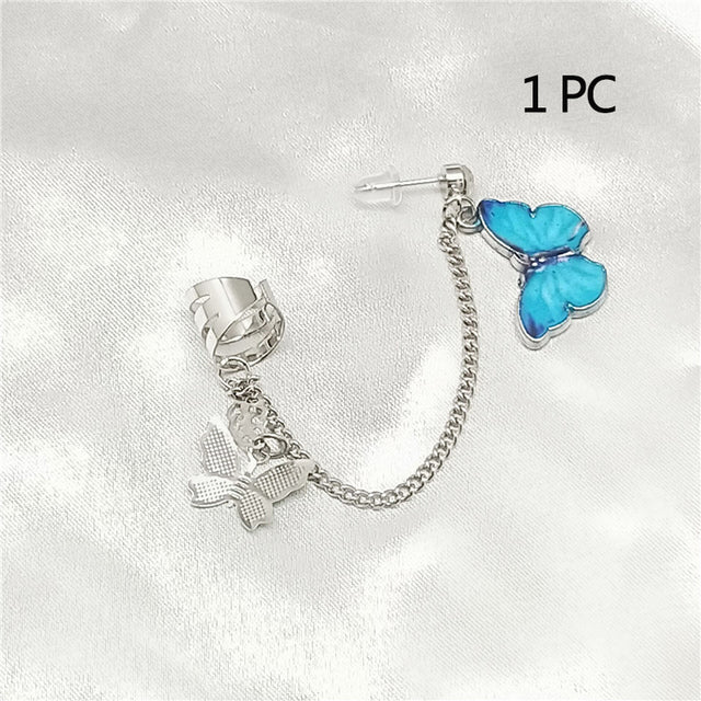 1PC New Fashion Gold Color Moon Star Clip Earrings Ear Cuff